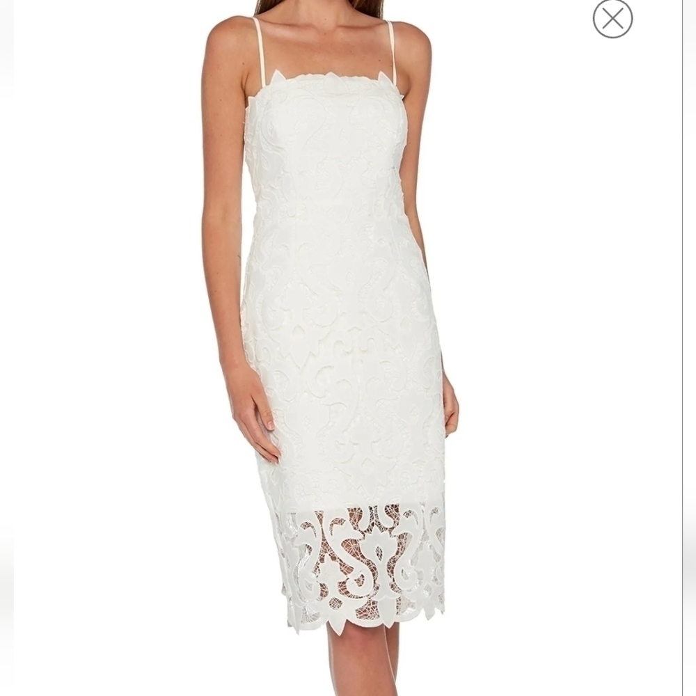 Nwt Bardot Ivory Lina Lace Sheath Dress In Size Xs